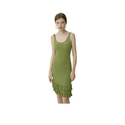 Mix Selection Маринованный зеленый Женские Платья без рукавов