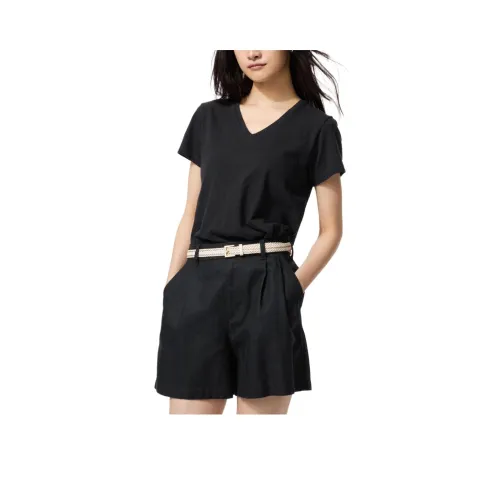 UNIQLO Черные Женские Футболки