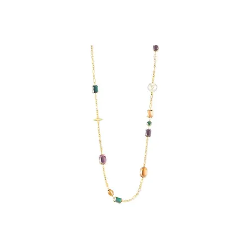 LOUIS VUITTON Синтетический кубический цирконий Metal Necklaces Женские Золотой