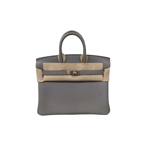 HERMES Birkin Коровья кожа Togo Сумка Birkin Сумка Женская Puppet Серый