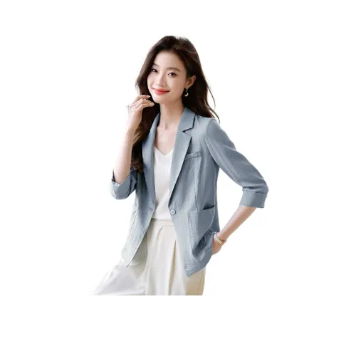 Mo Han Yi Mei SS24 Бизнес-костюм женский синий