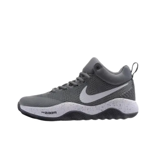 Nike Zoom Rev Abrasion Resistant MID Баскетбольные кроссовки Мужские Серый Белый