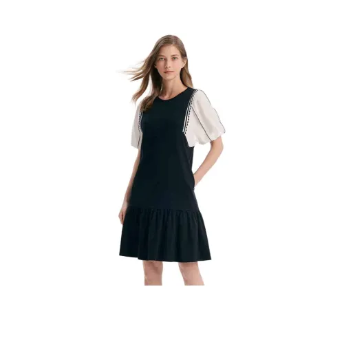 GOELIA Женские Платья с Коротким Рукавом