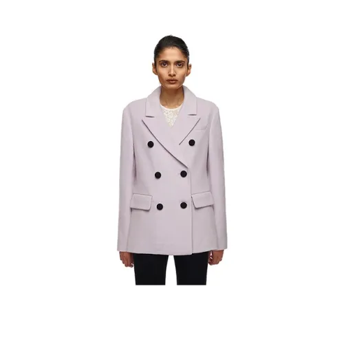 Self Портрет Светло-розовый Фиолетовый Женское Пальто