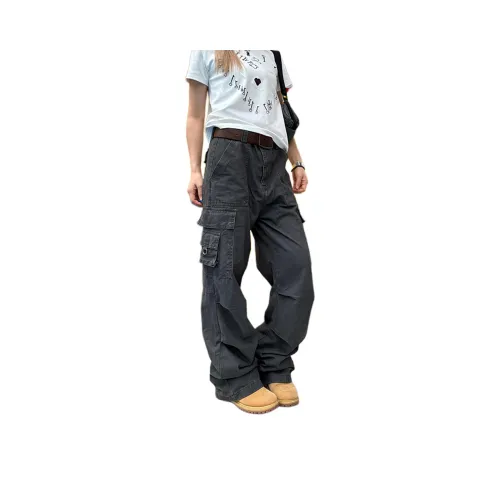 Pirkadat Темно-серые Унисекс Брюки с карманами