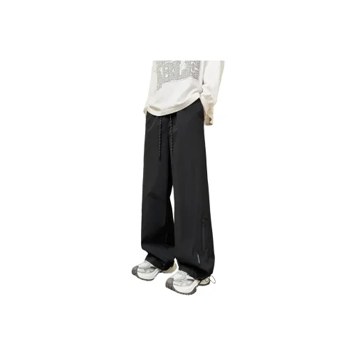 BLACK AT Черные унисекс карго-брюки