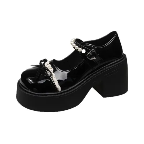 BINGO DUCK Грубый каблук Мэри Джейн Женские обувь