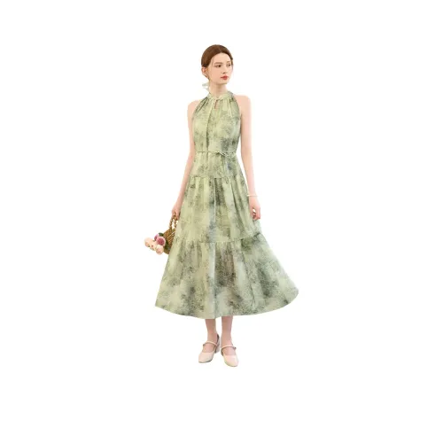 Touch Зеленые Женские Платья без рукавов