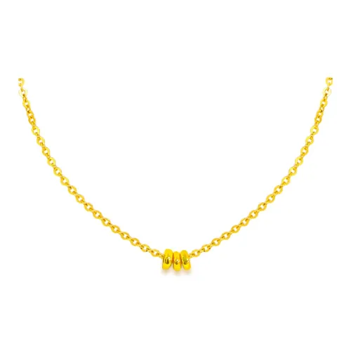 MEMORA Маленький Золотой самородок Маленькая Золотая бусина Ежегодный Мирный Ожерелье Цепочка на ключицу Девичий Сердце 999 Ожерелья Женские