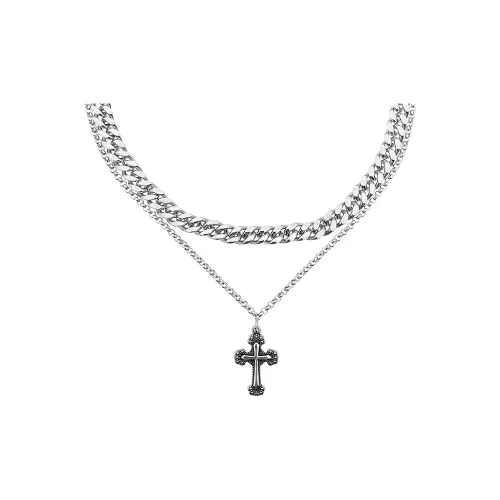 AKAK Титановые стальные ожерелья унисекс серебряные