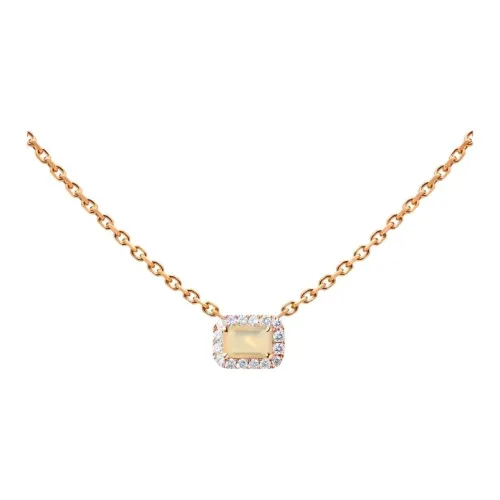 Redline 18K Розовое золото Ромб Опал Ожерелье Женское