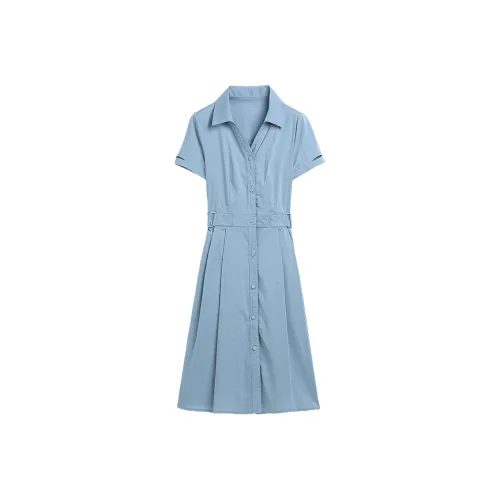 Hang Yi Court Короткий рукав Платье Женское