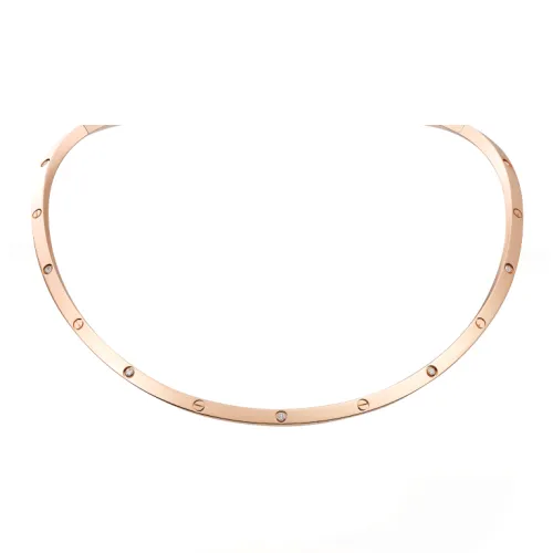 Cartier Колье LOVE Розовое Золото, Бриллиант