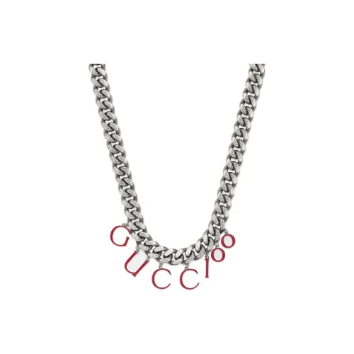 GUCCI Ожерелья Серебро/Красный Женские