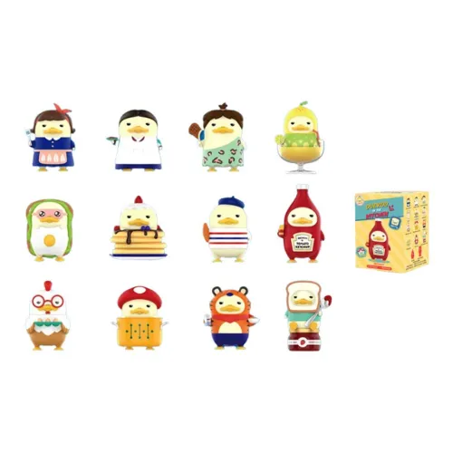 POP MART Коллаборация Edition DUCKOO Kitchen Battle Коллекция Слепые коробки Один Mystery Коробка Целая коробка 12 шт