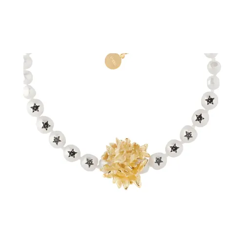 DIOR Jardin Металл Искусственный кристалл Искусственная жемчужина Смола Ожерелья Женские