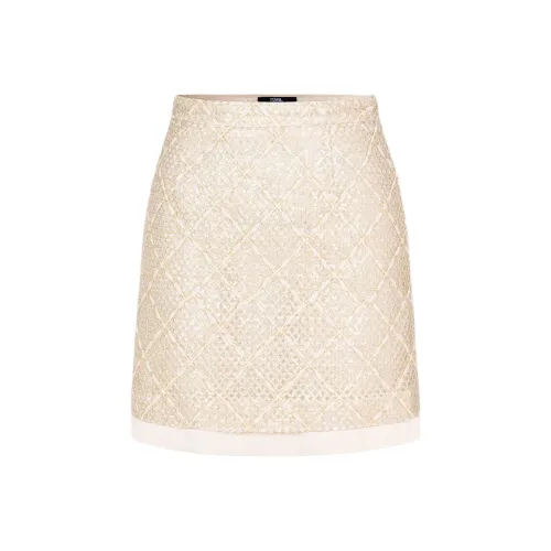 KARL LAGERFELD SS25 Повседневные короткие юбки Женские Экрю