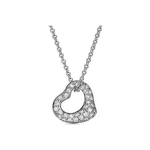 TIFFANY & CO. Подвеска Open Heart Платина С Паве Из Бриллиантов