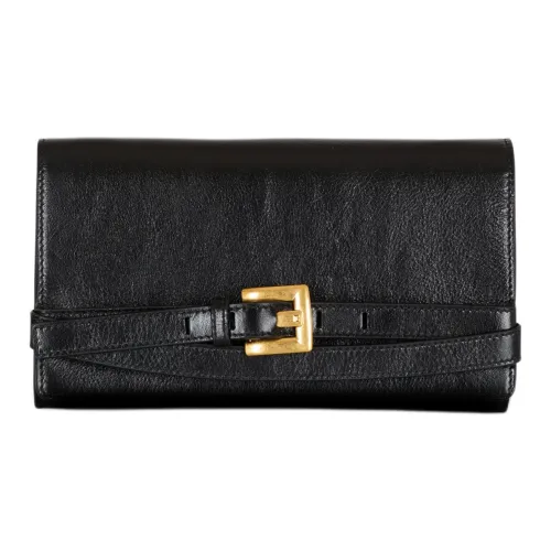 BALMAIN Телячья кожа Сумка через плечо Женская Черная