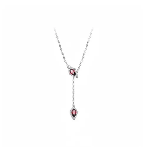 Long Fu Медный с покрытием из белого золота ожерелья женские