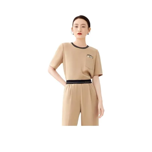 JZ Juzui T-рубашка Женская Цветочная Хаки