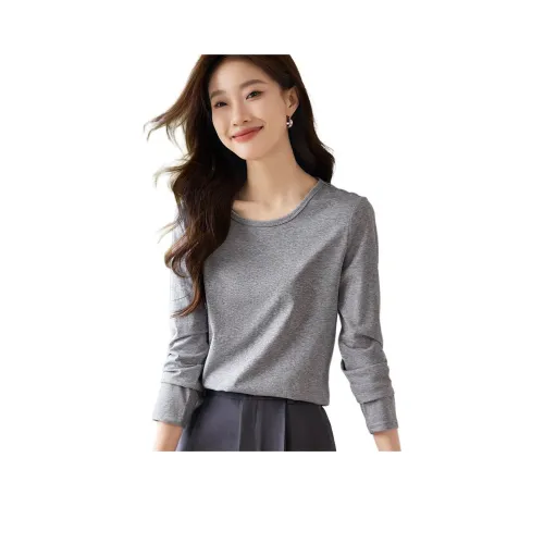 Mo Han Yi Mei Стандартная T-рубашка Женская Светло-серая