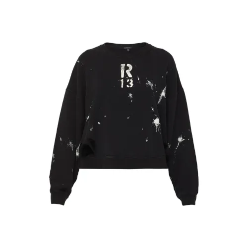 R13 Черные Женские Свитшоты