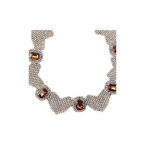 ZARA Цинк Стекло Ожерелье из нержавеющей стали Женское Античное золото