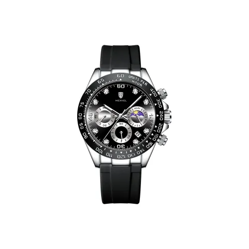 MEXVEL Кварцевый механизм Мужские часы 41,5мм*41,5мм*11,5мм Черный