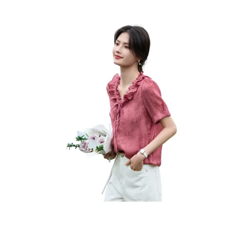 XWI Ягодно-красный Женские Рубашки