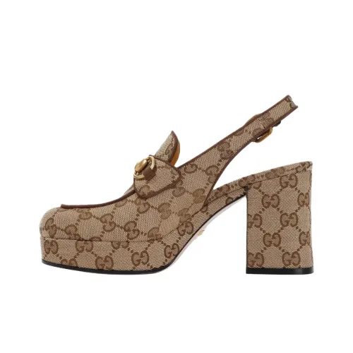 GUCCI Высокие каблуки Бежевые Женские