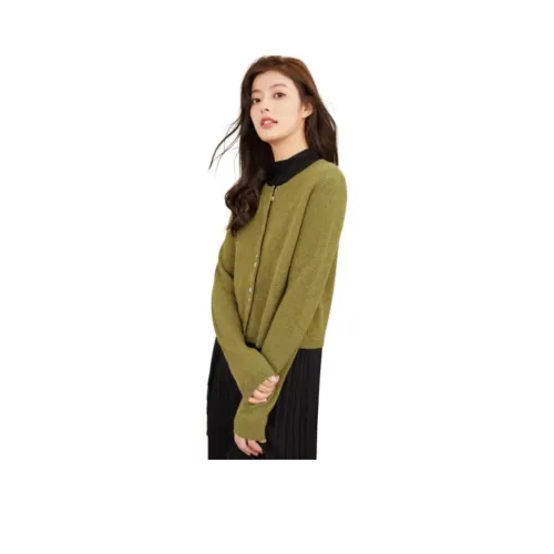 MIHUANG Кашемир Свитер Женский Трава Зеленый