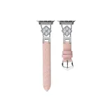 Розовый с серебристой пряжкой