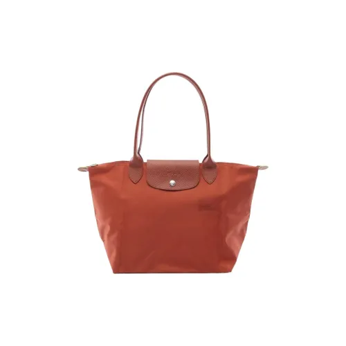 LONGCHAMP Le Pliage Холст Сумка Большая Женская Кирпично-Красная