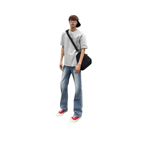 SOUL WORKER Космически-голубые Унисекс Джинсы