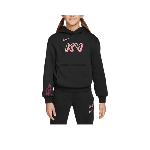 nike Свитшот ClubKylian Mbapp SS25 Черный Ярко-розовый Металл Золотой Детский