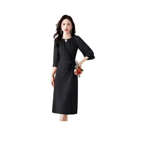 Fele.d Длинное платье с длинными рукавами женское