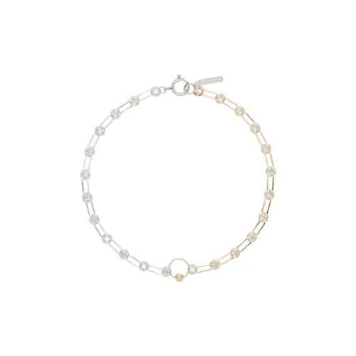 JUSTINE CLENQUET Кристальный Брасс Колье Женские Серебристый