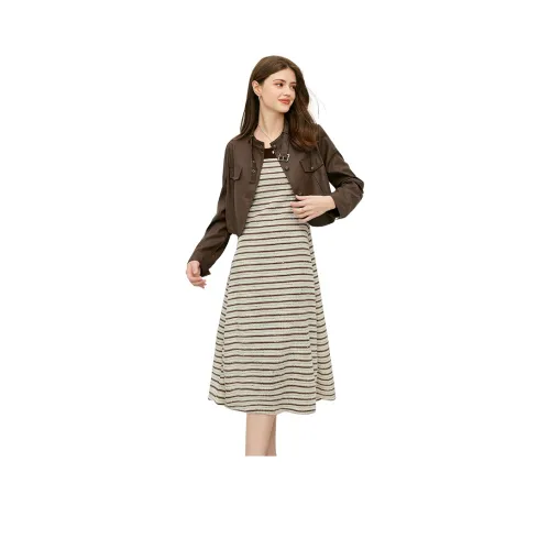 TOUCH Укороченная куртка женская кофейного цвета