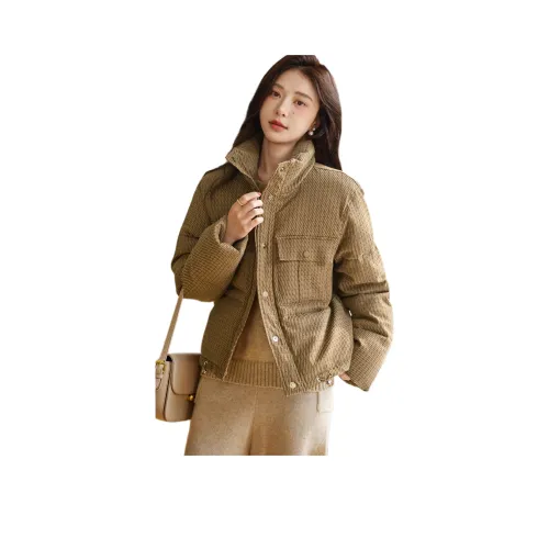 【Dme】 Хлопковый пуховик женский темно-кофейный