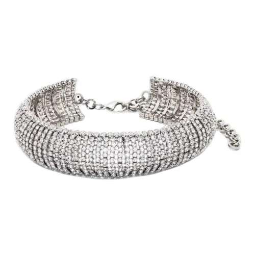 Alessandra Rich Браслеты из латани Унисекс Серебряный