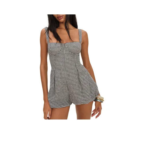 REFORMATION Lydia Linen Romper Jumpsuit Women's