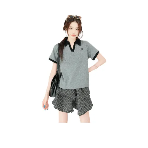 FANKUIEN Серые оттенки Женские Поло