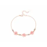 Браслет с сердцем и четырехлистным клевером