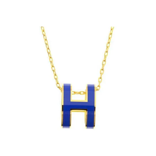 HERMES POP H Collection Металлические ожерелья Темно-синий Женские