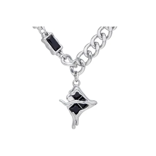 ENFANTIN Титановая сталь стекло циркон ожерелья унисекс черный белый