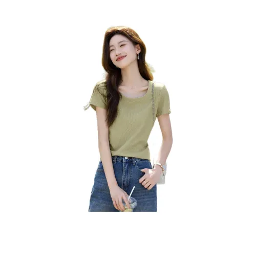 MOHANYIMEI Зеленые Женские T-рубашки