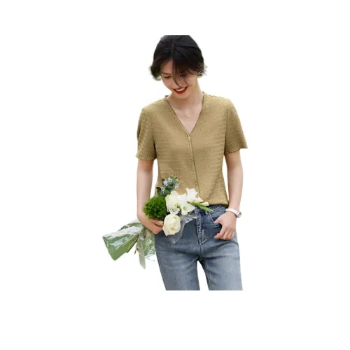 XWI T-рубашка Женская Желтая Зеленая