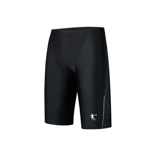 QIAODAN Плавательные шорты Мужские Черный Черный Серый С принтом