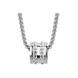 Маленькая круглая подвеска "Поворот удачи" (Длина цепи 60 см)